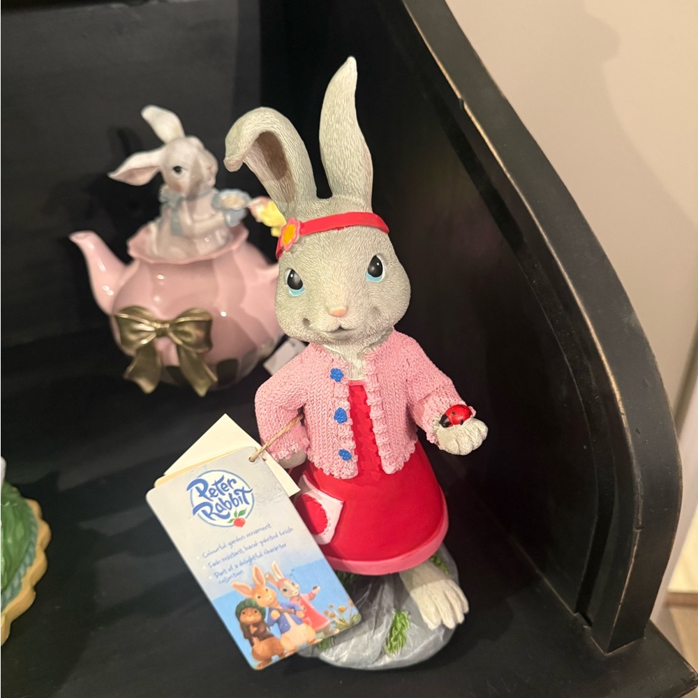 Peter Rabbit Pink and Red Figurine